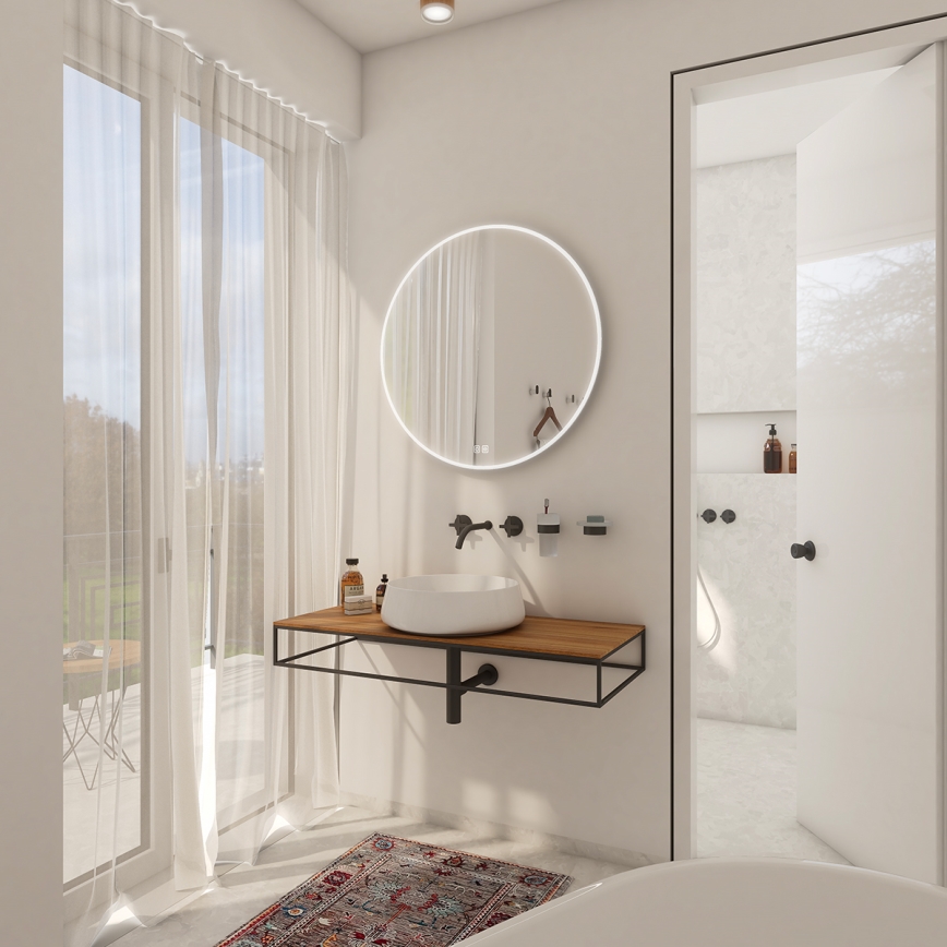 NIMCO ZP 26000RVX - LED dimējams vannas istabas spogulis ar aizmugurējo apgaismojumu LED/26W/230V 3000-6500K Ø 60 cm IP44