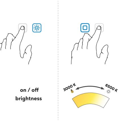 NIMCO ZPC 28000RVX-90 - LED ar regulējamu spilgtumu vannas istabas aizmugurēji apgaismots spogulis LED/26W/230V 3000-6500K Ø 60 cm matēts melns IP44