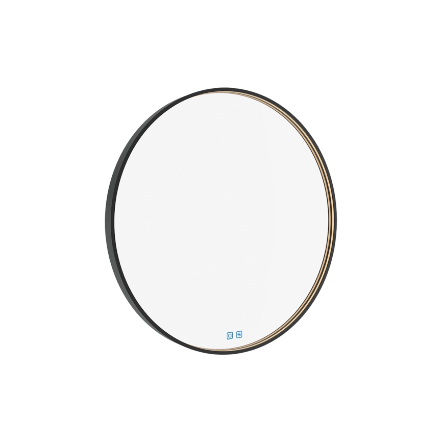NIMCO ZPC 31001RVX-90 - LED Aptumšojams vannas istabas spogulis ar fona apgaismojumu LED/22W/230V 3000-6500K d. 70 cm matēts melna IP44