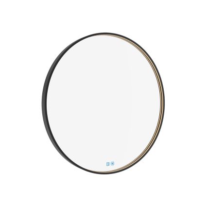NIMCO ZPC 31002RVX-90 - LED Aptumšojams vannas istabas spogulis ar fona apgaismojumu LED/26W/230V 3000-6500K d. 80 cm matēts melna IP44