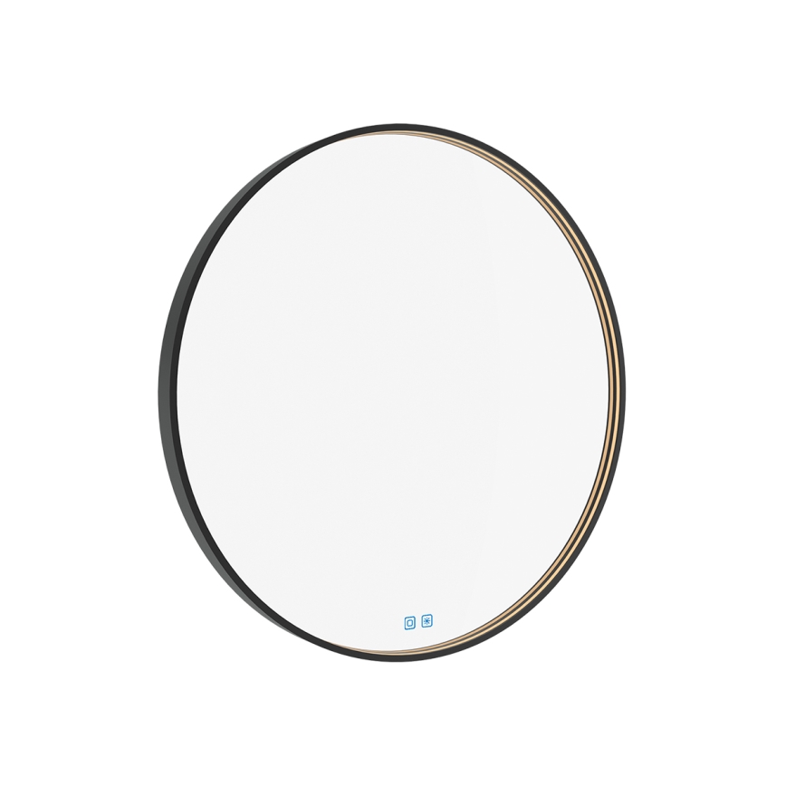 NIMCO ZPC 31002RVX-90 - LED Aptumšojams vannas istabas spogulis ar fona apgaismojumu LED/26W/230V 3000-6500K d. 80 cm matēts melna IP44