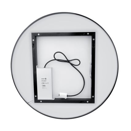 NIMCO ZPC 31002RVX-90 - LED Aptumšojams vannas istabas spogulis ar fona apgaismojumu LED/26W/230V 3000-6500K d. 80 cm matēts melna IP44