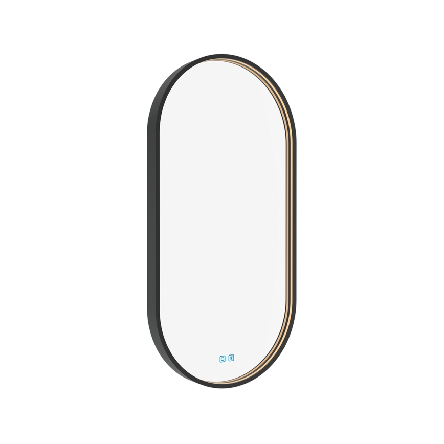 NIMCO ZPC 32002LVX-90 - LED spogulis vannas istabai ar regulējamu spilgtumu un aizmugurējo apgaismojumu LED/25W/230V 3000–6500K 80x40 cm, matēts melns, IP44