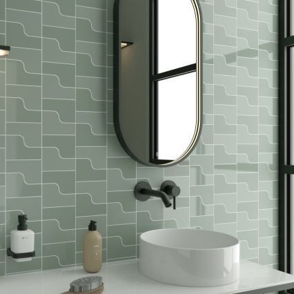 NIMCO ZPC 32002LVX-90 - LED spogulis vannas istabai ar regulējamu spilgtumu un aizmugurējo apgaismojumu LED/25W/230V 3000–6500K 80x40 cm, matēts melns, IP44