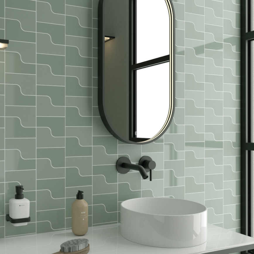 NIMCO ZPC 32002LVX-90 - LED spogulis vannas istabai ar regulējamu spilgtumu un aizmugurējo apgaismojumu LED/25W/230V 3000–6500K 80x40 cm, matēts melns, IP44