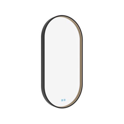NIMCO ZPC 32002LVX-90 - LED Aptumšojams vannas istabas spogulis ar fona apgaismojumu LED/25W/230V 3000-6500K 80x40 cm matēts melna  IP44