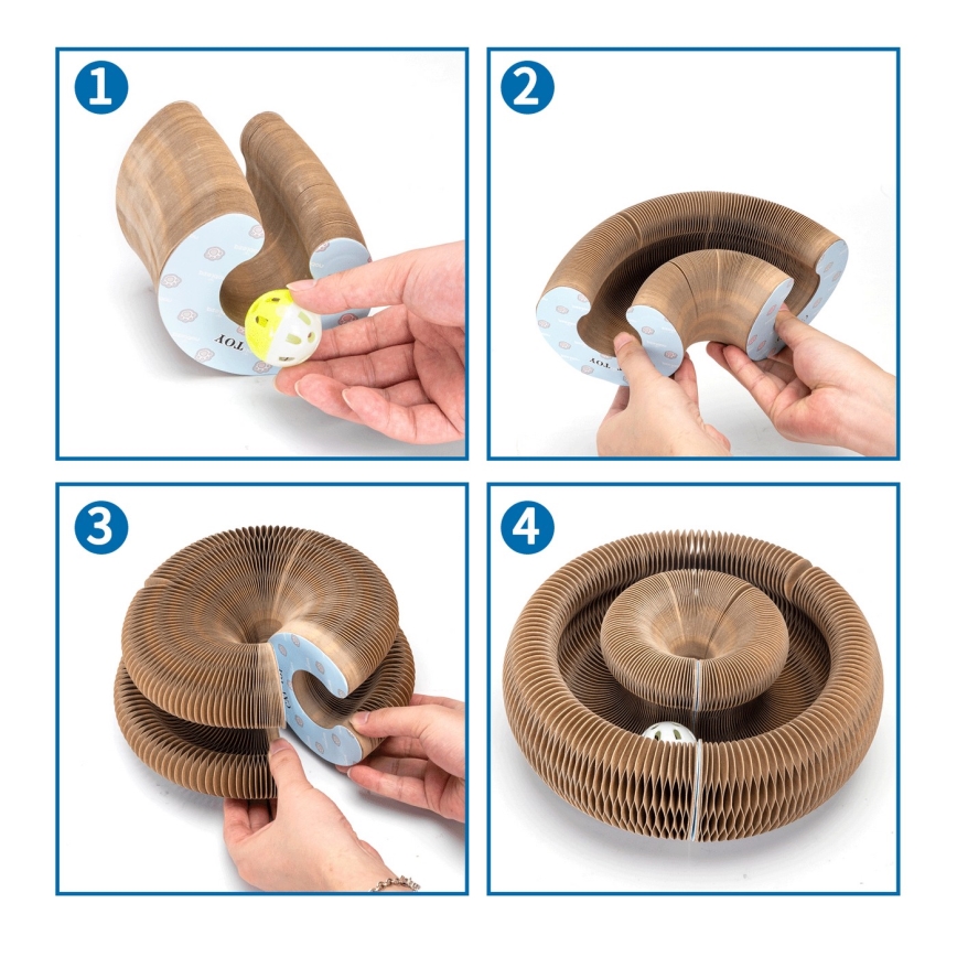 Nobleza - Kaķu skrāpējamais statīvs 3 vienā, brūns