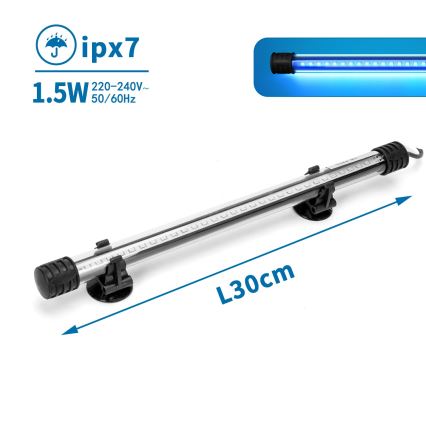 Nobleza - LED Akvārija apgaismojums LED/1,5W/230V IPX7 30 cm