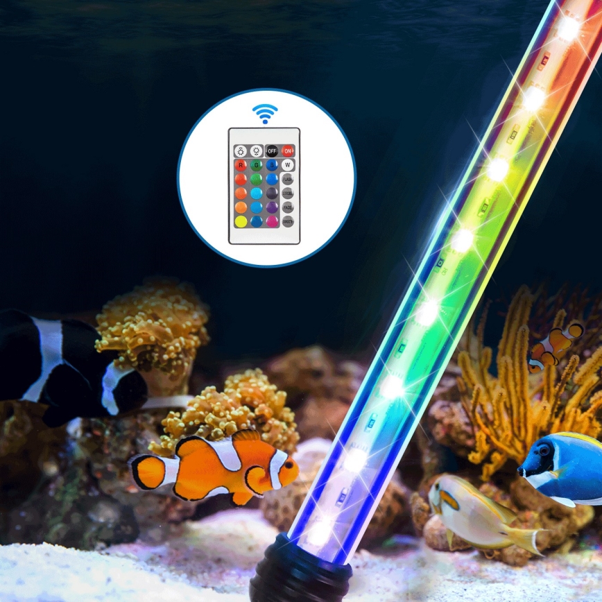 Nobleza - LED RGB Akvārija apgaismojums LED/4W/230V IPX7 + tālvadības pults