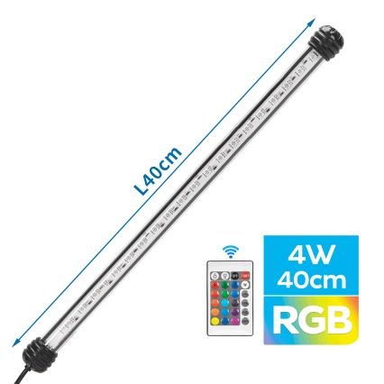 Nobleza - LED RGB Akvārija apgaismojums LED/4W/230V IPX7 + tālvadības pults