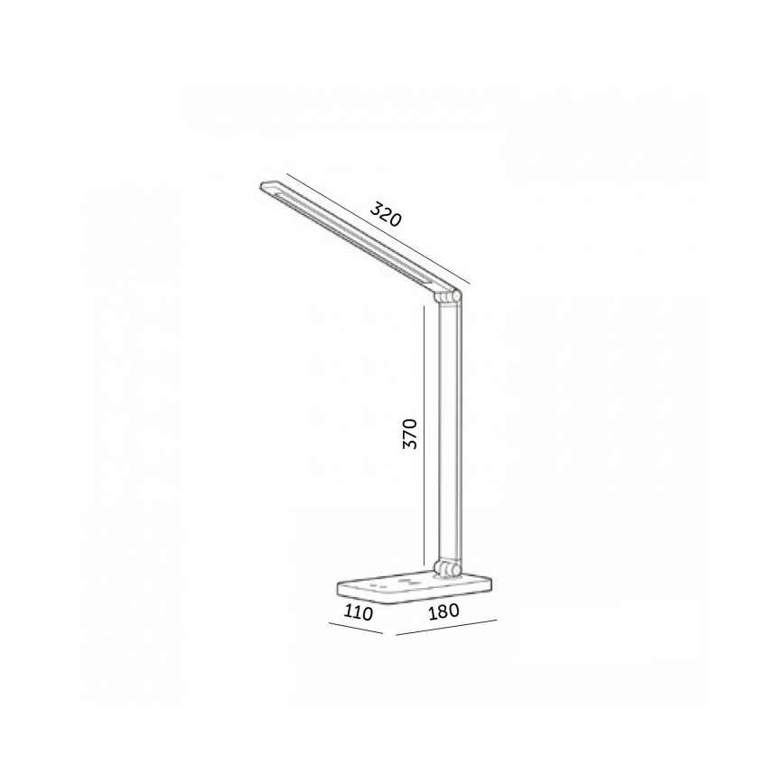 LED regulējama galda lampa ar bezvadu QI uzlādi NOBLITE Q LED/7W/230V 3000/4000/6500K balta