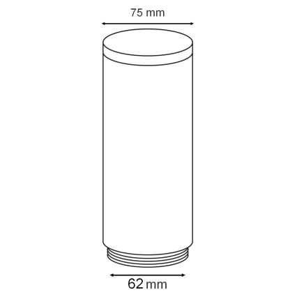 Rezerves abažūrs āra lampai OSLO — balts/antracīts