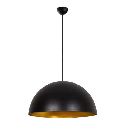 Nomaiņas abažūrs SIVANI lustrai ar kabeli, Ø 60 cm, melns/vara krāsā