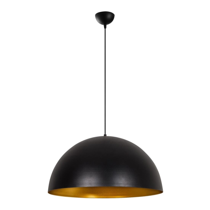 Nomaiņas abažūrs SIVANI lustrai ar kabeli, Ø 60 cm, melns/vara krāsā