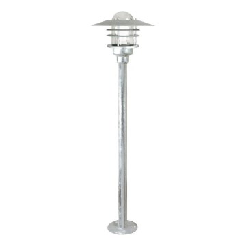 Nordlux - Āra lampa AGGER 1xE27/60W/230V IP54 sudraba 83 cm