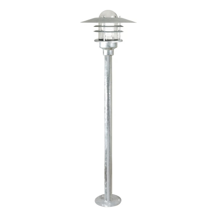 Nordlux - Āra lampa AGGER 1xE27/60W/230V IP54 sudraba