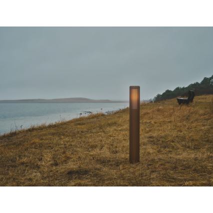 Nordlux - Āra lampa ALUDRA 1xE27/15W/230V IP44 brūna 95,4 cm