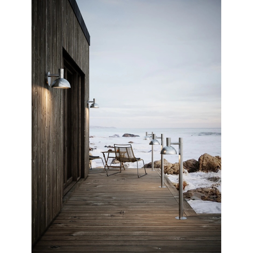 Nordlux - Āra lampa ARKI 1xE27/20W/230V IP54 100 cm sudraba
