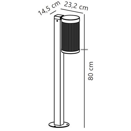 Nordlux - Āra lampa COUPAR 1xE27/25W/230V IP54 80 cm balta