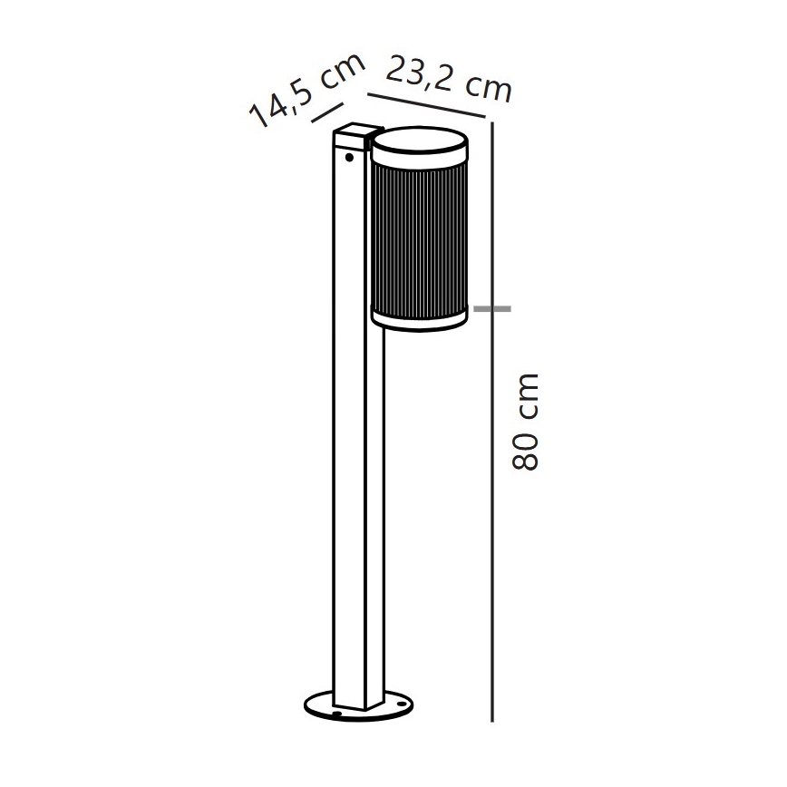 Nordlux - Āra lampa COUPAR 1xE27/25W/230V IP54 80 cm balta