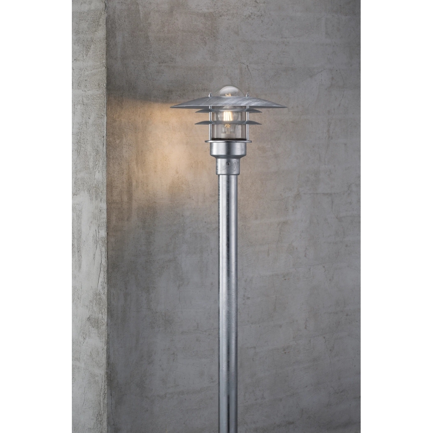 Nordlux - Āra lampa LONSTRUP 1xE27/60W/230V IP44 matēts hroms 116 cm