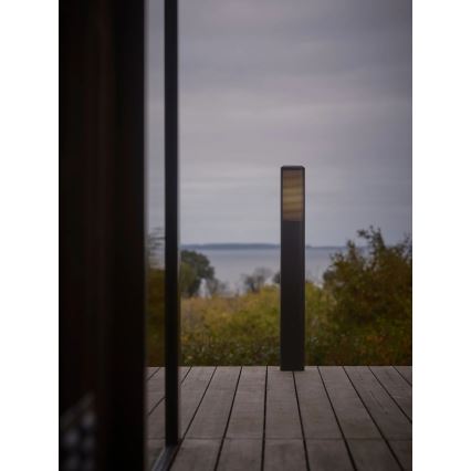 Nordlux - Āra lampa SIDARA 1xE27/15W/230V IP44 95 cm melna