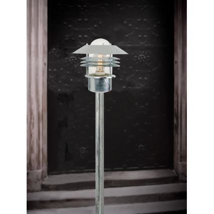 Nordlux - Āra lampa VEJERS 1xE27/60W/230V IP54 sudraba 92 cm