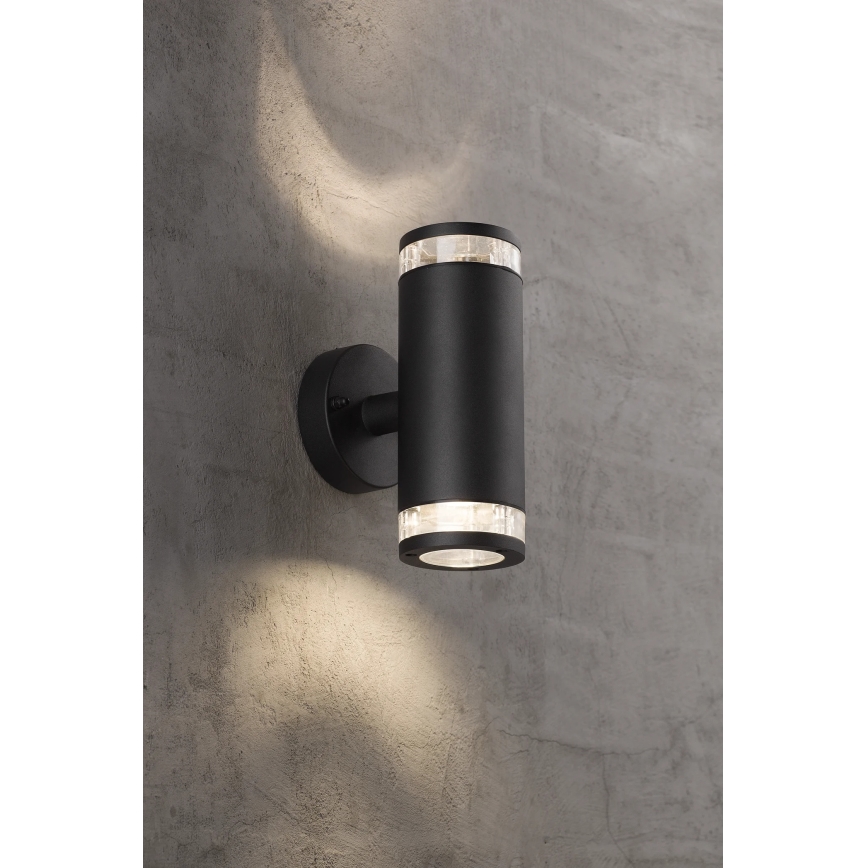 Nordlux - Āra sienas gaismeklis BIRK 2xGU10/28W/230V IP44
