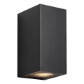 Nordlux - Āra sienas gaismeklis CANTO 2xGU10/28W/230V IP44 melns
