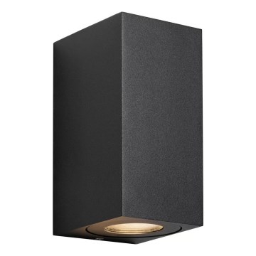 Nordlux - Āra sienas gaismeklis CANTO 2xGU10/28W/230V IP44 melns