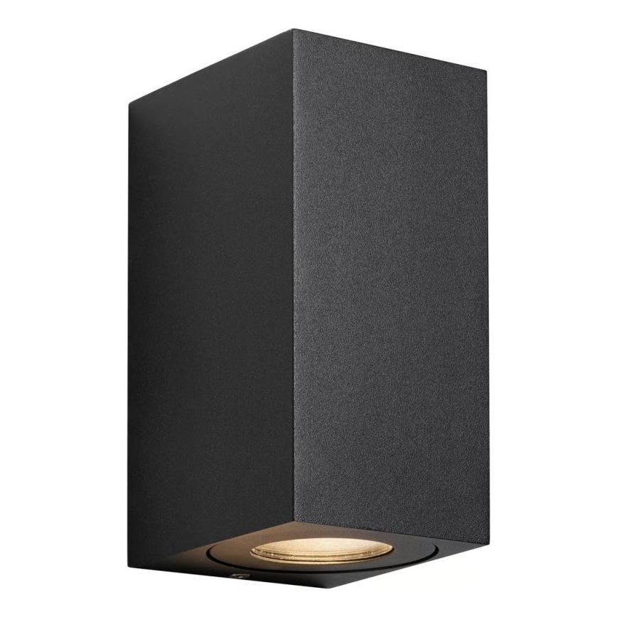 Nordlux - Āra sienas gaismeklis CANTO 2xGU10/28W/230V IP44 melns