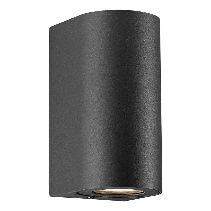 Nordlux - Āra sienas gaismeklis CANTO 2xGU10/28W/230V IP44 melns