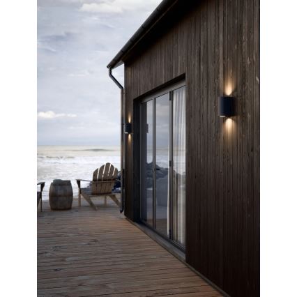 Nordlux - Āra sienas gaismeklis CANTO 2xGU10/28W/230V IP44 melns
