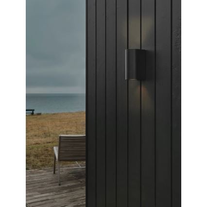 Nordlux - Āra sienas gaismeklis CANTO 2xGU10/28W/230V IP44 melns