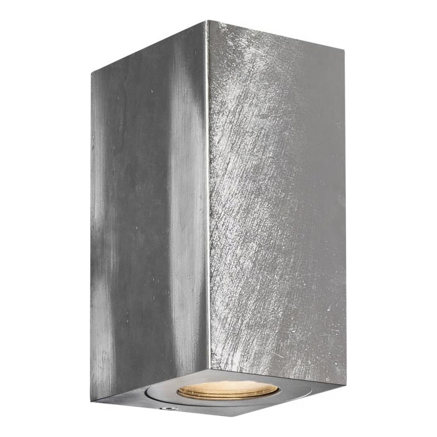 Nordlux - Āra sienas gaismeklis CANTO 2xGU10/28W/230V IP44 sudraba