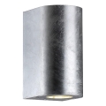 Nordlux - Āra sienas gaismeklis CANTO 2xGU10/28W/230V IP44 sudraba