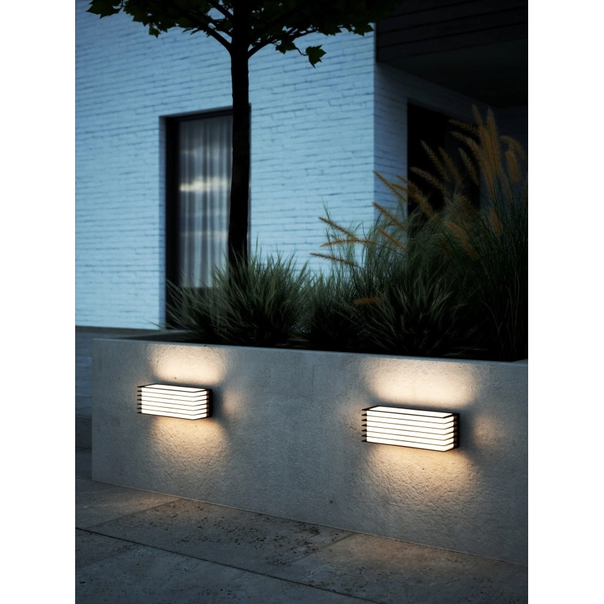 Nordlux - Āra sienas gaismeklis FLUCTUS 2xE27/15W/230V IP44