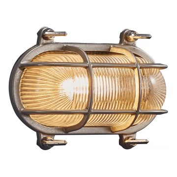 Nordlux - Āra sienas gaismeklis HELFORD 1xE27/12,5W/230V IP64 pelēks
