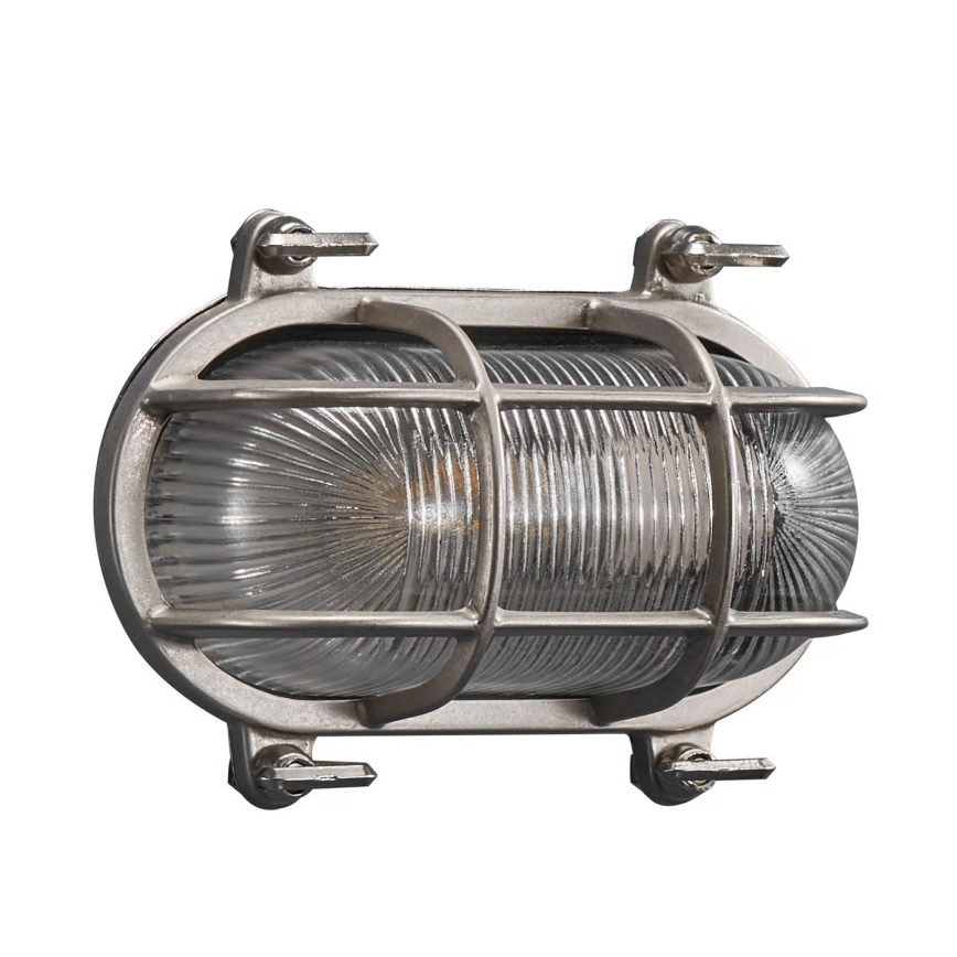 Nordlux - Āra sienas gaismeklis HELFORD 1xE27/12,5W/230V IP64 pelēks
