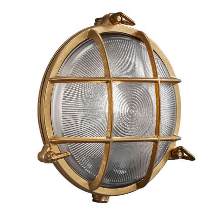 Nordlux - Āra sienas gaismeklis POLPERRO 1xE27/12,5W/230V IP64 misiņš