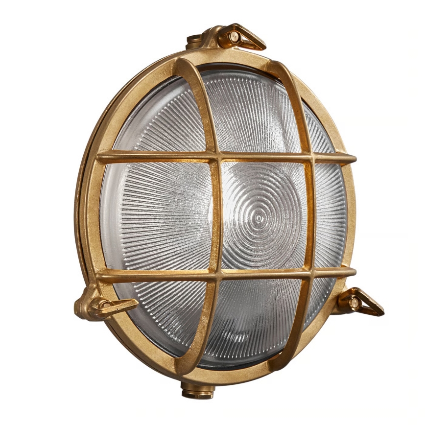 Nordlux - Āra sienas gaismeklis POLPERRO 1xE27/12,5W/230V IP64 misiņš