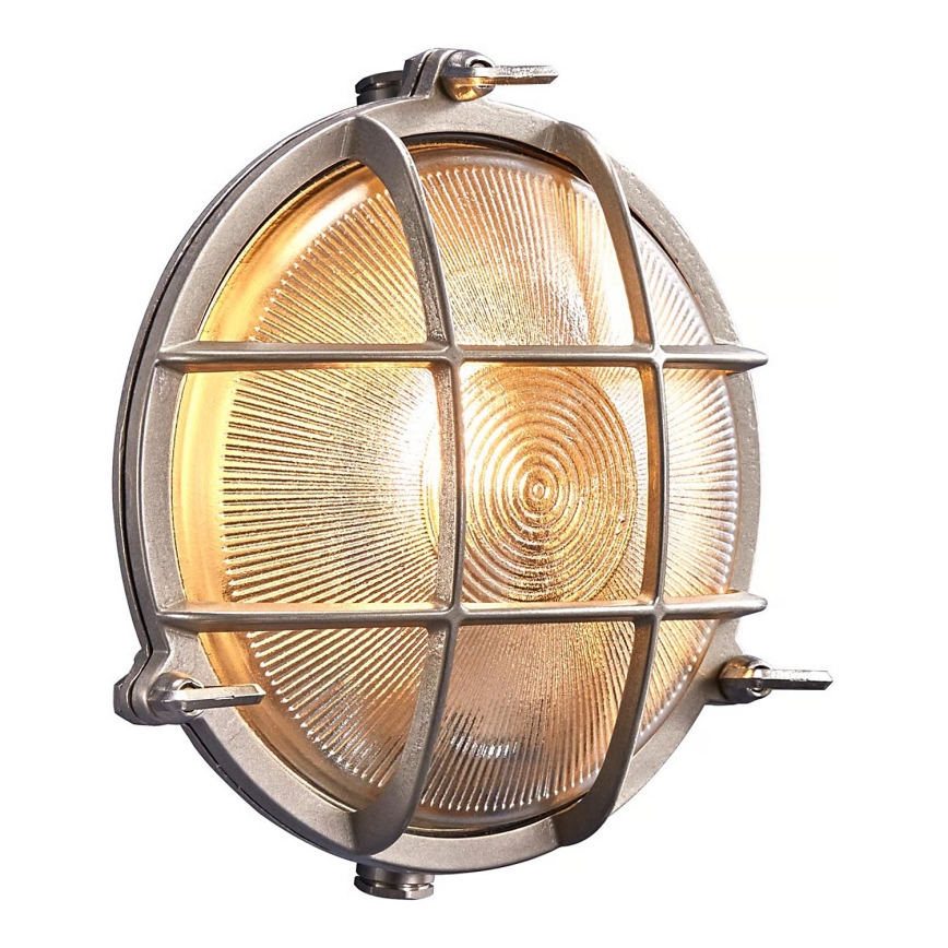 Nordlux - Āra sienas gaismeklis POLPERRO 1xE27/12,5W/230V IP64 pelēks