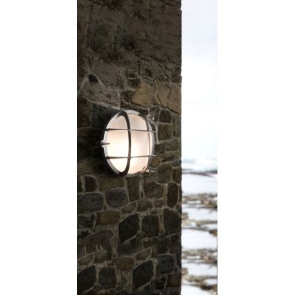 Nordlux - Āra sienas gaismeklis POLPERRO 1xE27/12,5W/230V IP64 pelēks