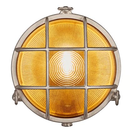 Nordlux - Āra sienas gaismeklis POLPERRO 1xE27/12,5W/230V IP64 pelēks
