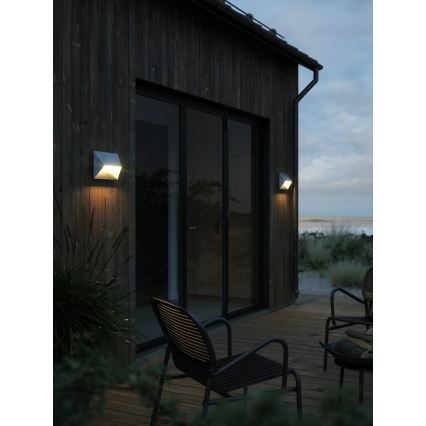 Nordlux - Āra sienas gaismeklis PONTIO 2xGU10/25W/230V IP54 sudraba krāsā