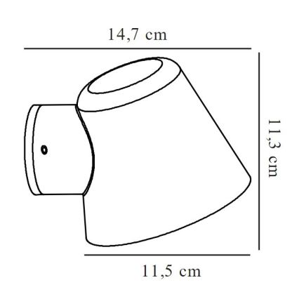 Nordlux - Āra sienas lampa ALERIA 1xGU10/35W/230V IP44