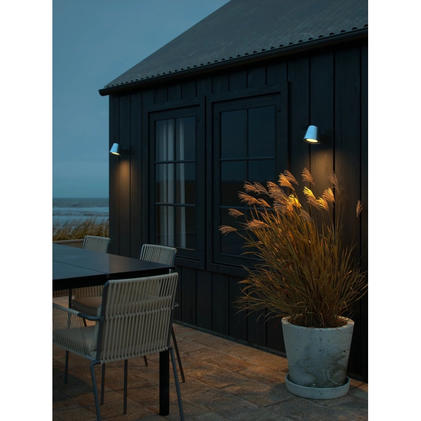 Nordlux - Āra sienas lampa ALERIA 1xGU10/35W/230V IP44 sudraba