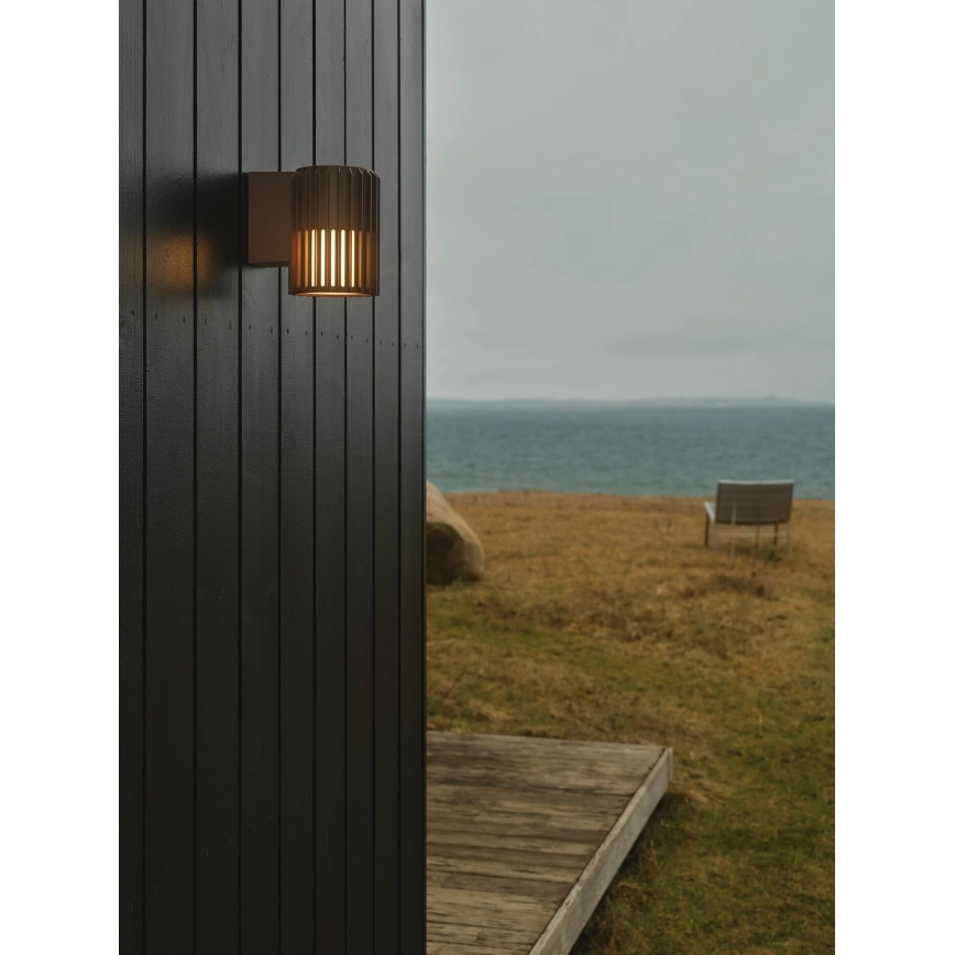 Nordlux - Āra sienas lampa ALUDRA 1xE27/15W/230V brūna
