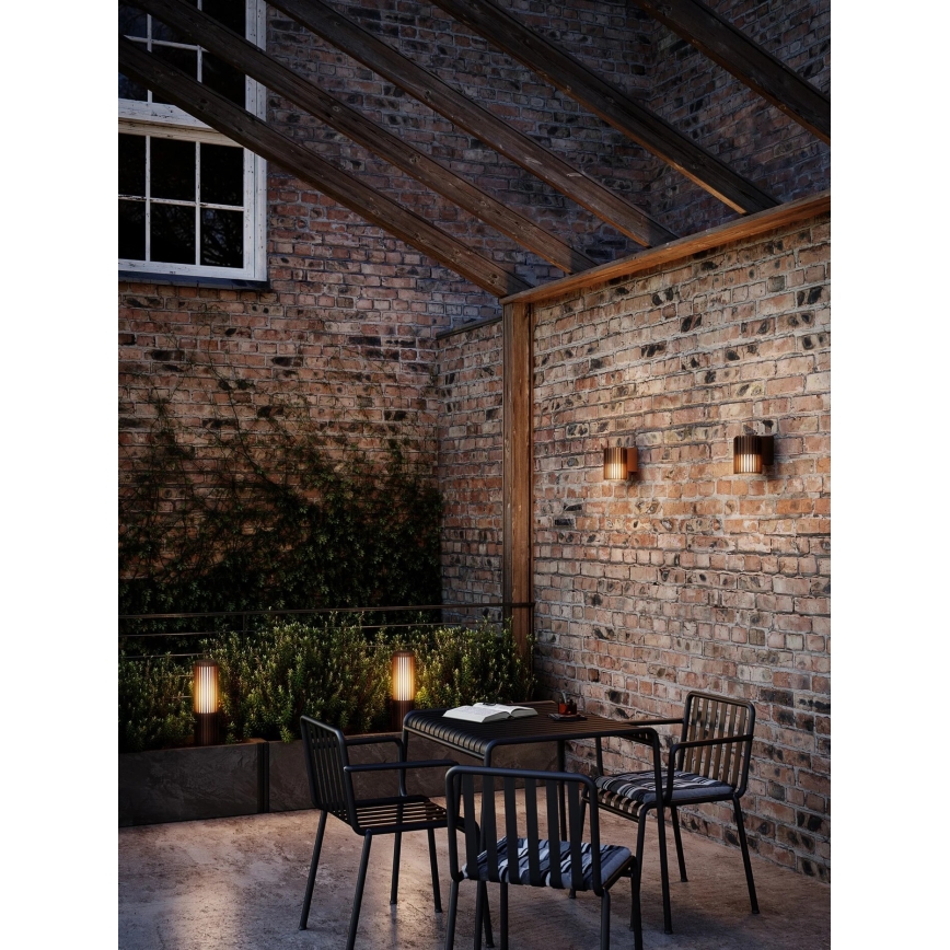 Nordlux - Āra sienas lampa ALUDRA 1xE27/15W/230V brūna