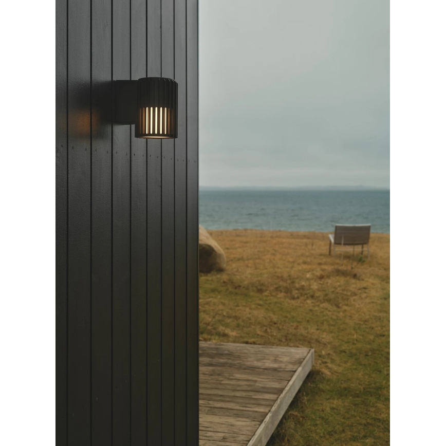 Nordlux - Āra sienas lampa ALUDRA 1xE27/15W/230V melna